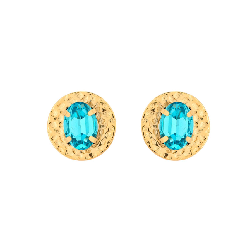 Boucles d\'oreilles en acier ronds brillant GB