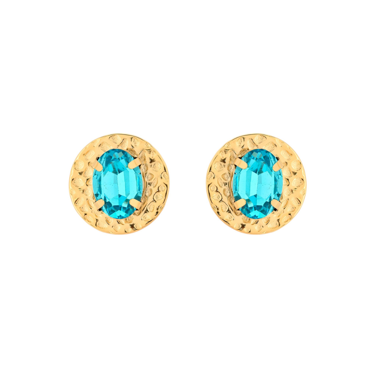 Steel earrings rounds brilliant GB