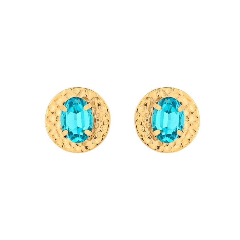 Steel earrings rounds brilliant GB