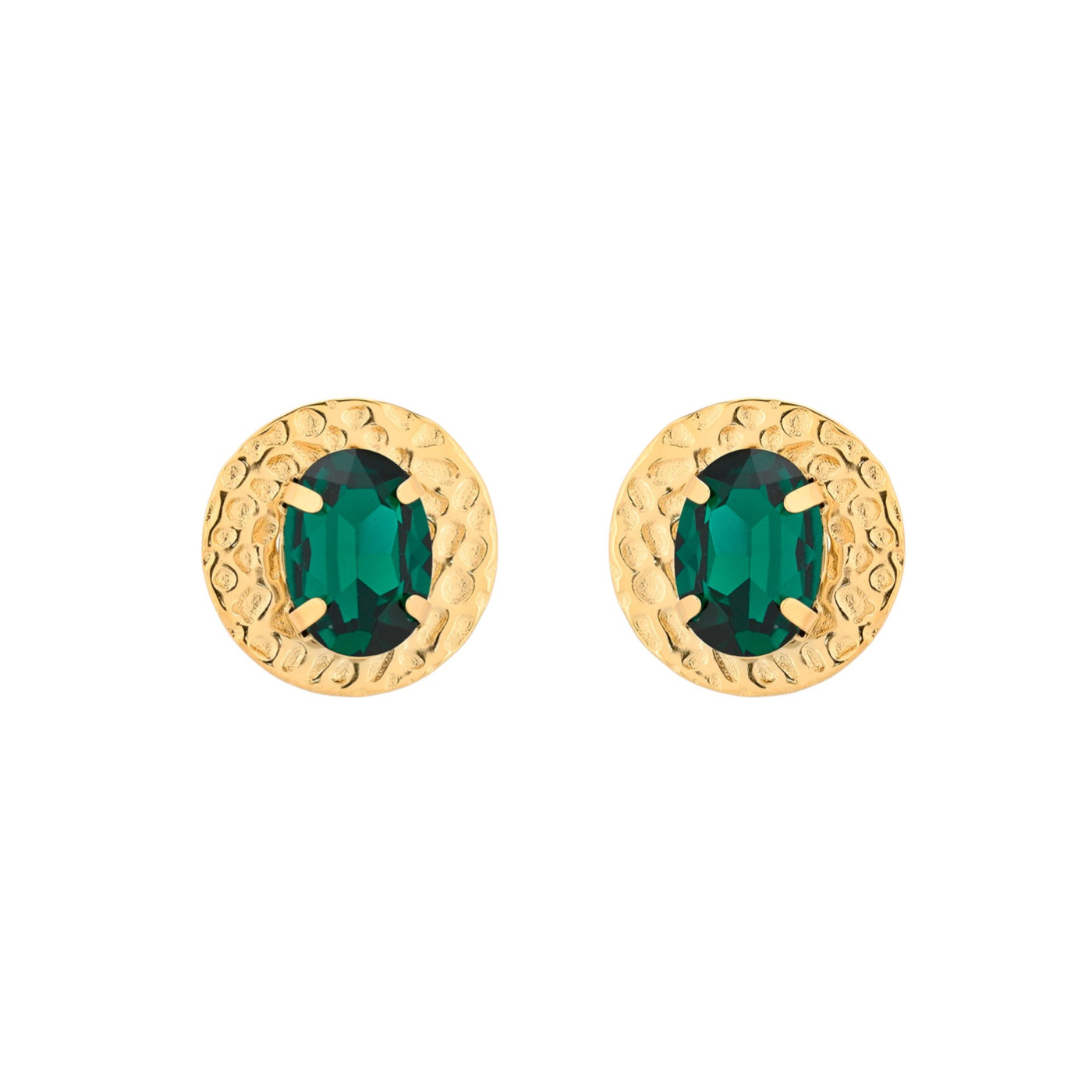 Boucles d\'oreilles en acier ronds brillant GB