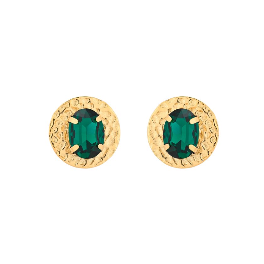 Steel earrings rounds brilliant GB