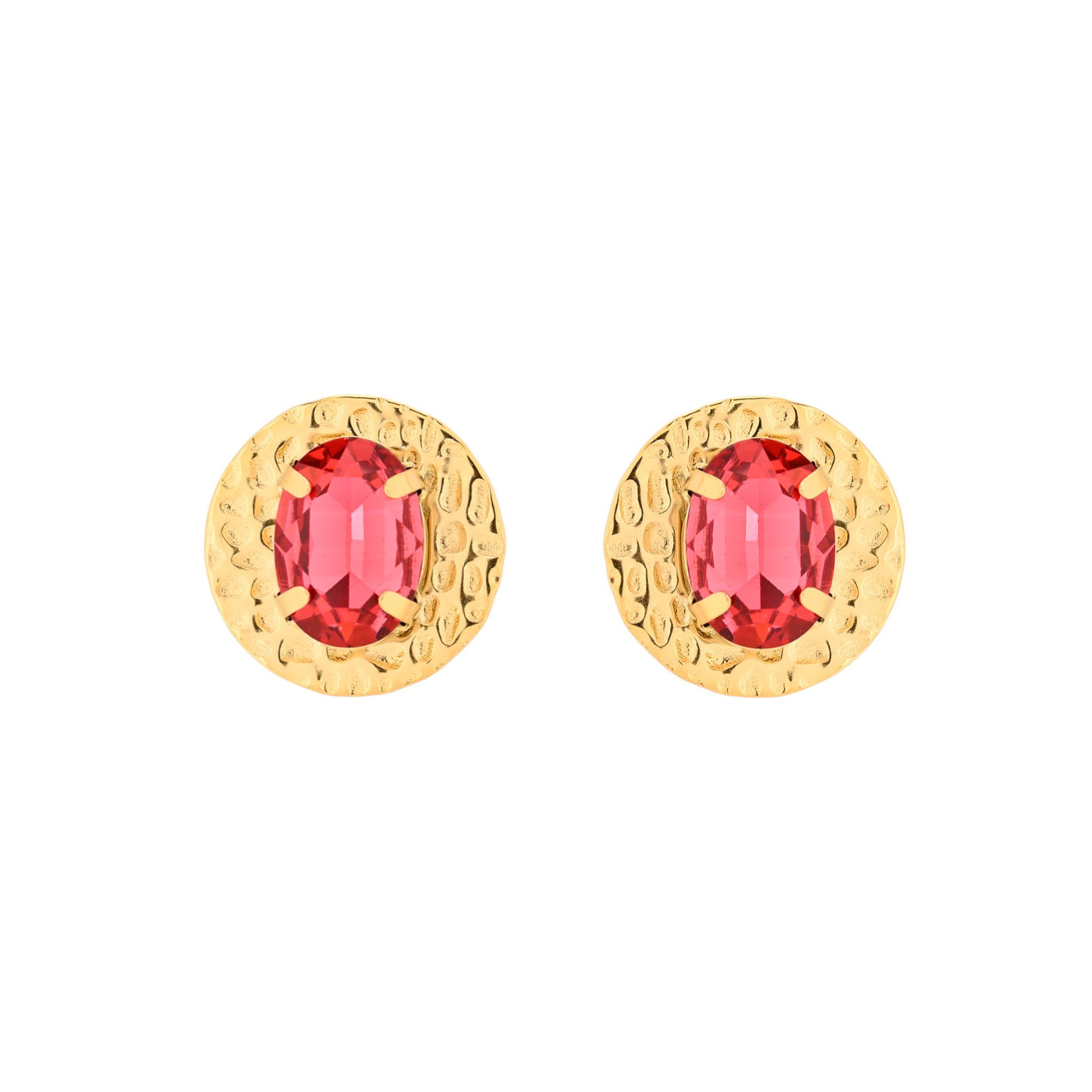 Steel earrings rounds brilliant GB