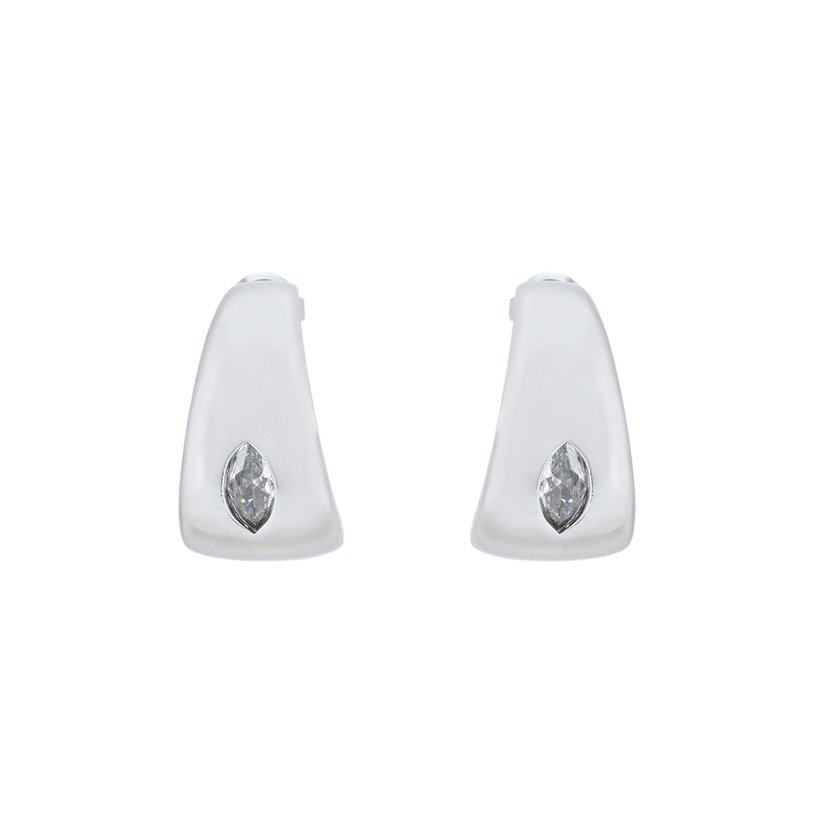 Aros con brillante en acero GB