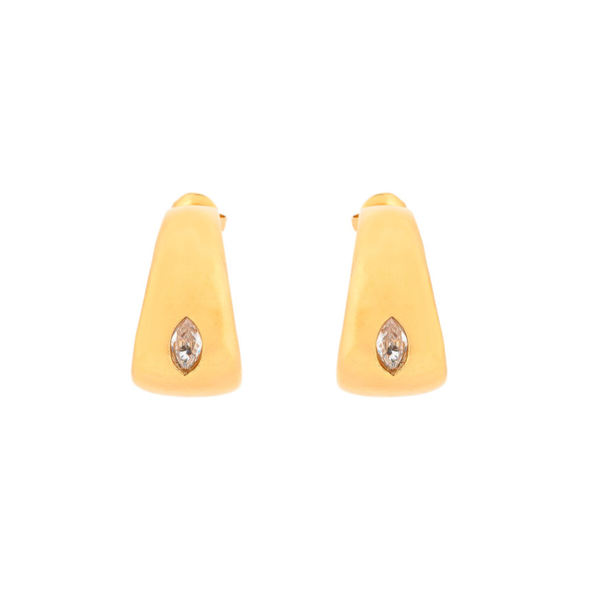 Aros con brillante en acero GB