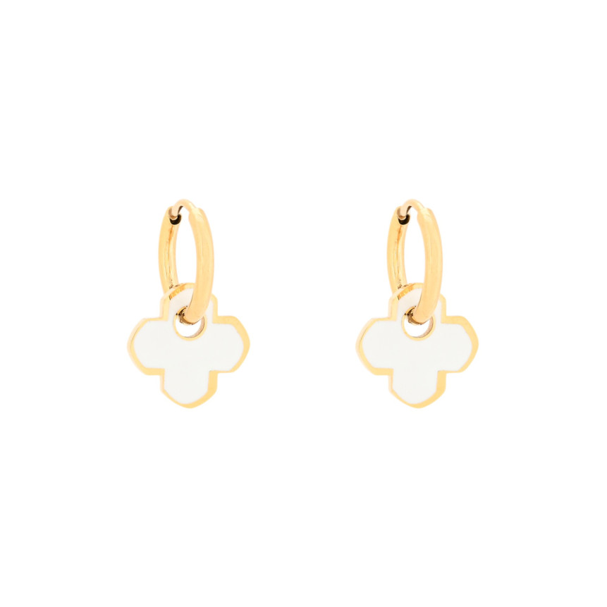 Steel hoops clover white GB