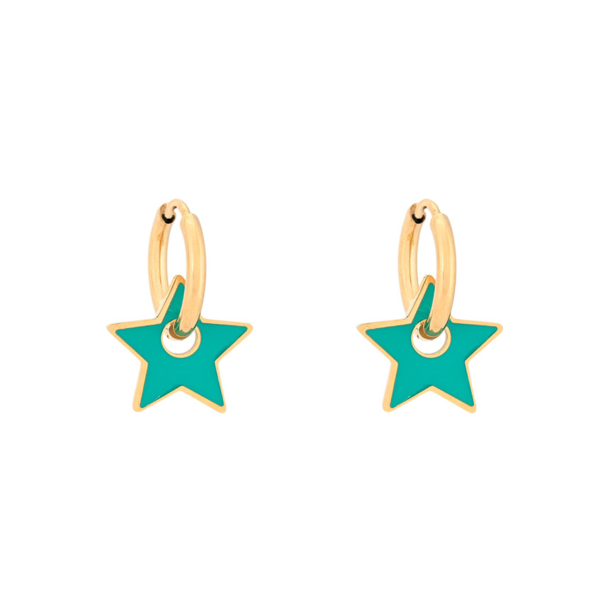 Aros en acero estrella verde GB