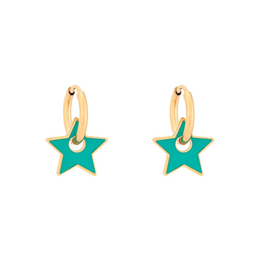 Aros en acero estrella verde GB