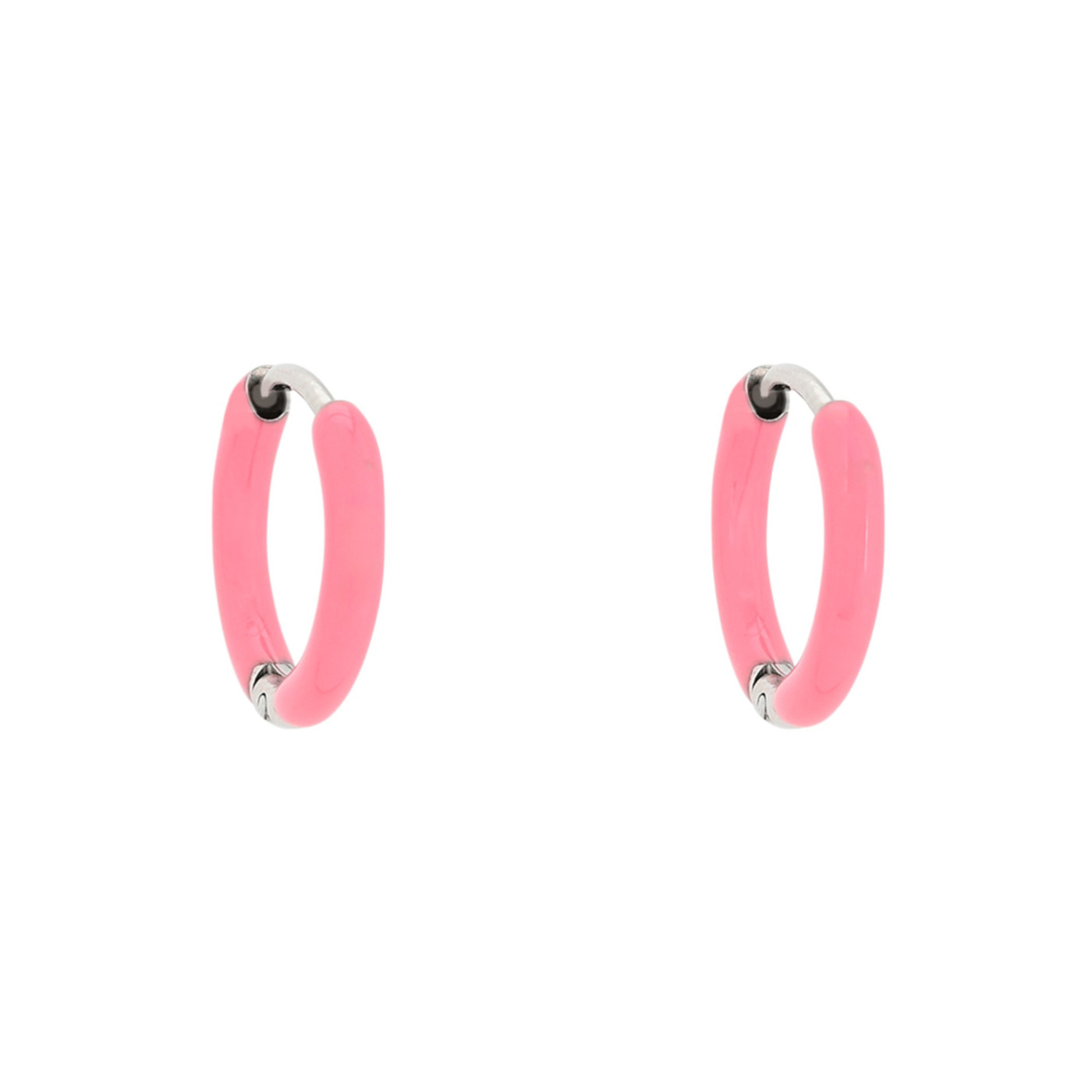Aros en acero finos rosa GB