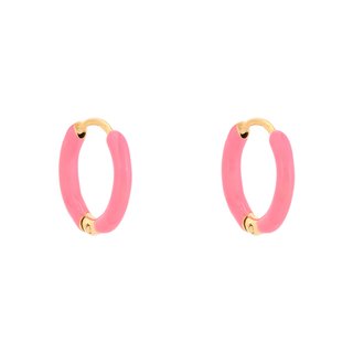 Aros en acero finos rosa GB