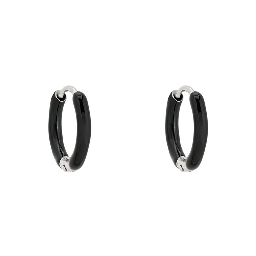 Argolas em aço finas pretas GB