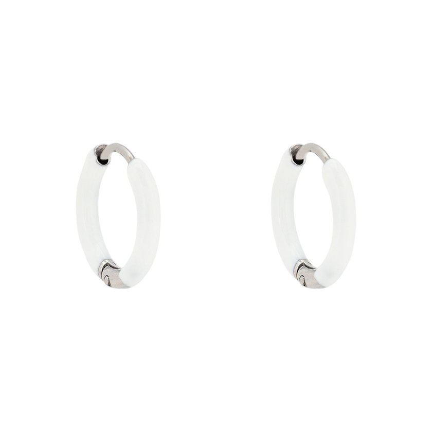 Aros en acero finos blanco GB