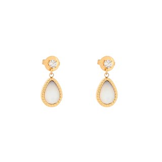Boucles d'oreilles pendantes en acier goutte GB