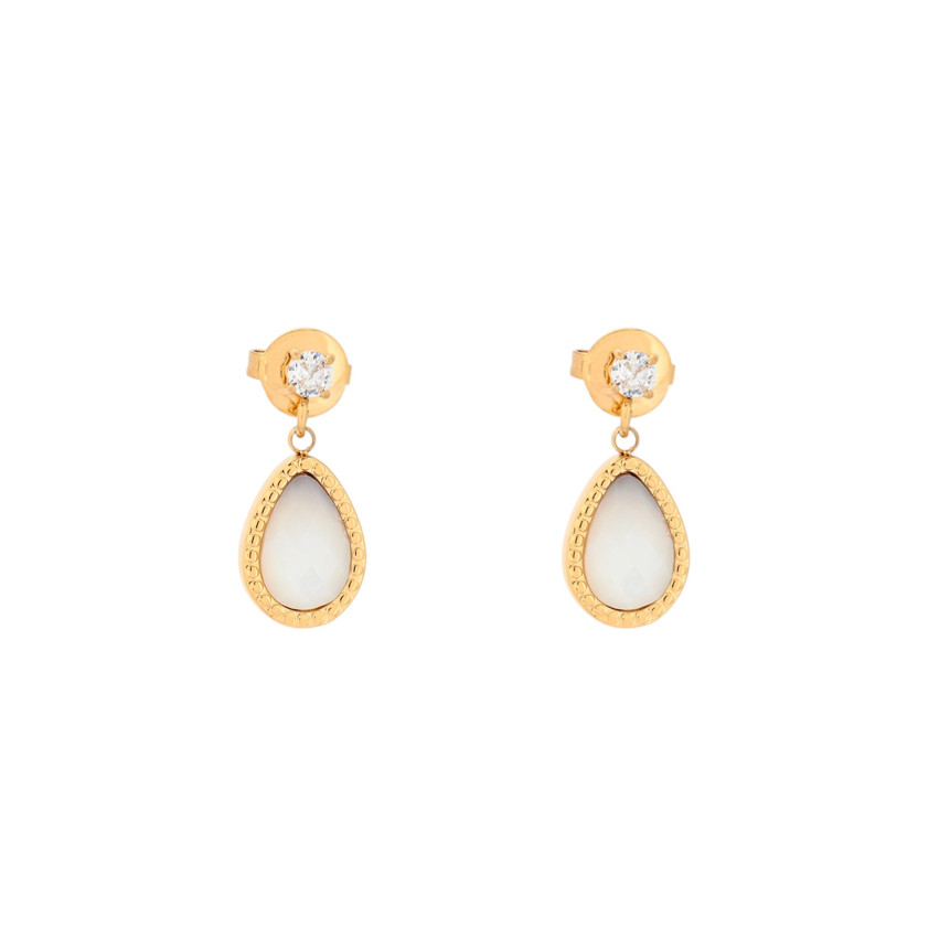 Steel pendant earrings drop GB