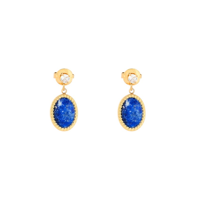 Pendientes colgantes de acero oval GB