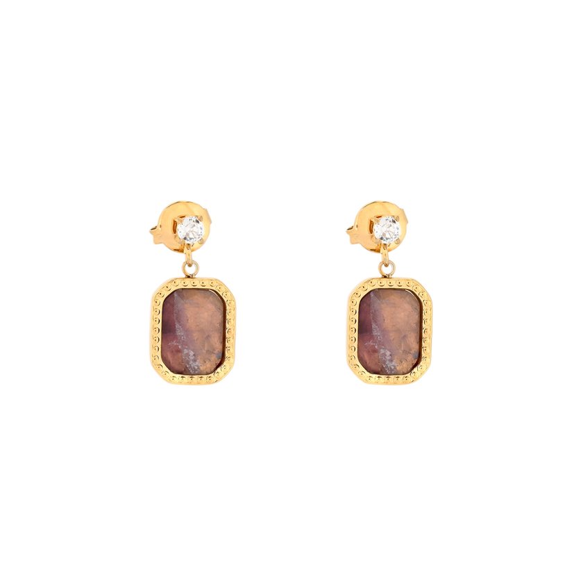 Pendientes colgantes de acero rectangular GB
