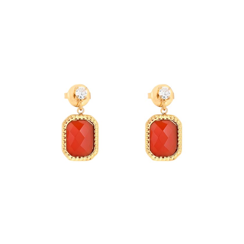 Pendientes colgantes de acero rectangular GB