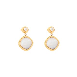 Boucles d'oreilles pendantes en acier géométrique GB