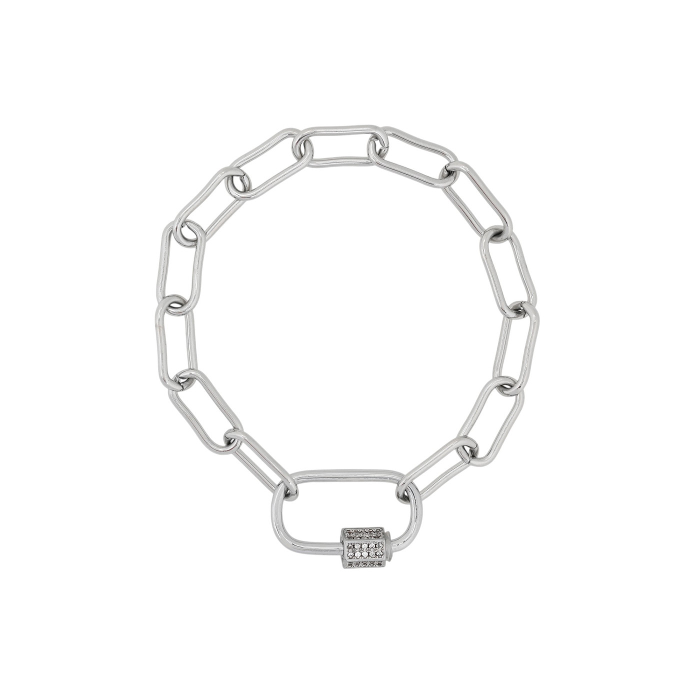 Glamour bracelet with diamond clasp