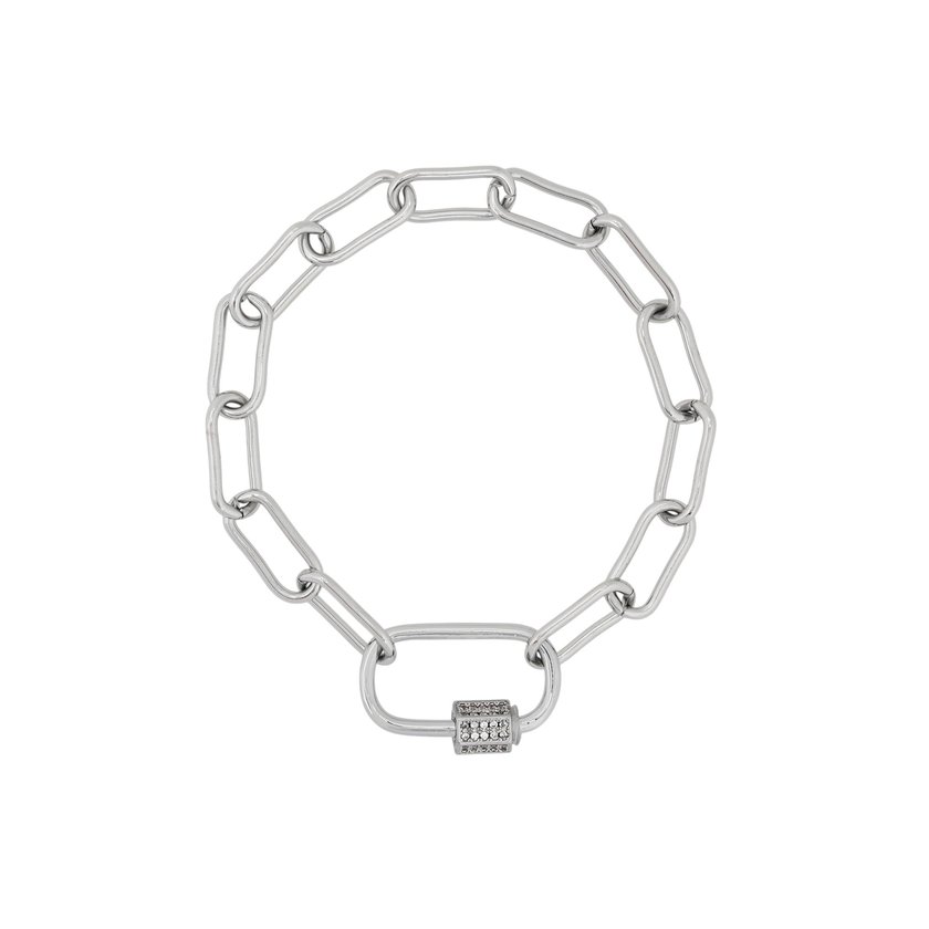 Glamour bracelet with diamond clasp