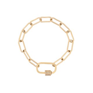 Glamour bracelet with diamond clasp