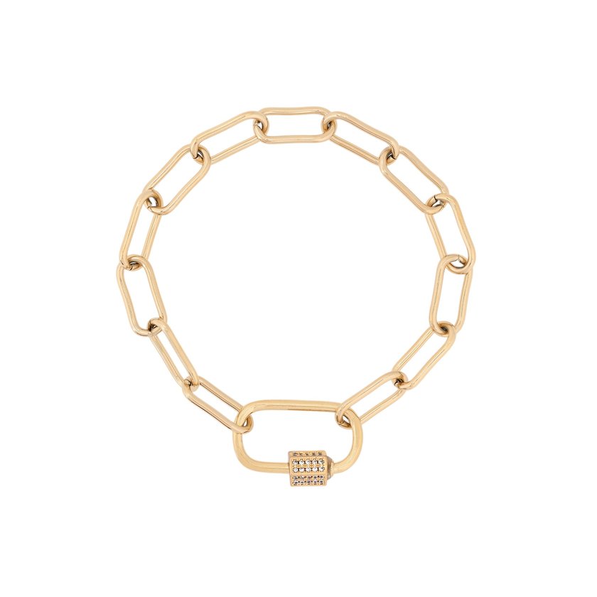 Glamour bracelet with diamond clasp