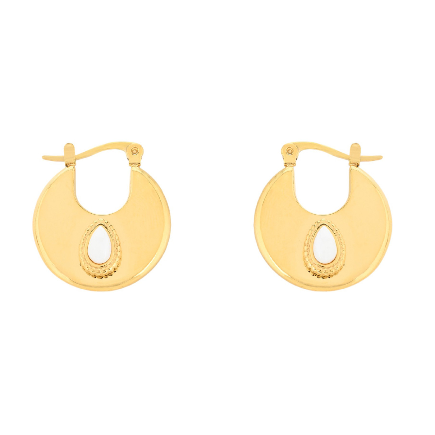 Pendientes en acero oval GB