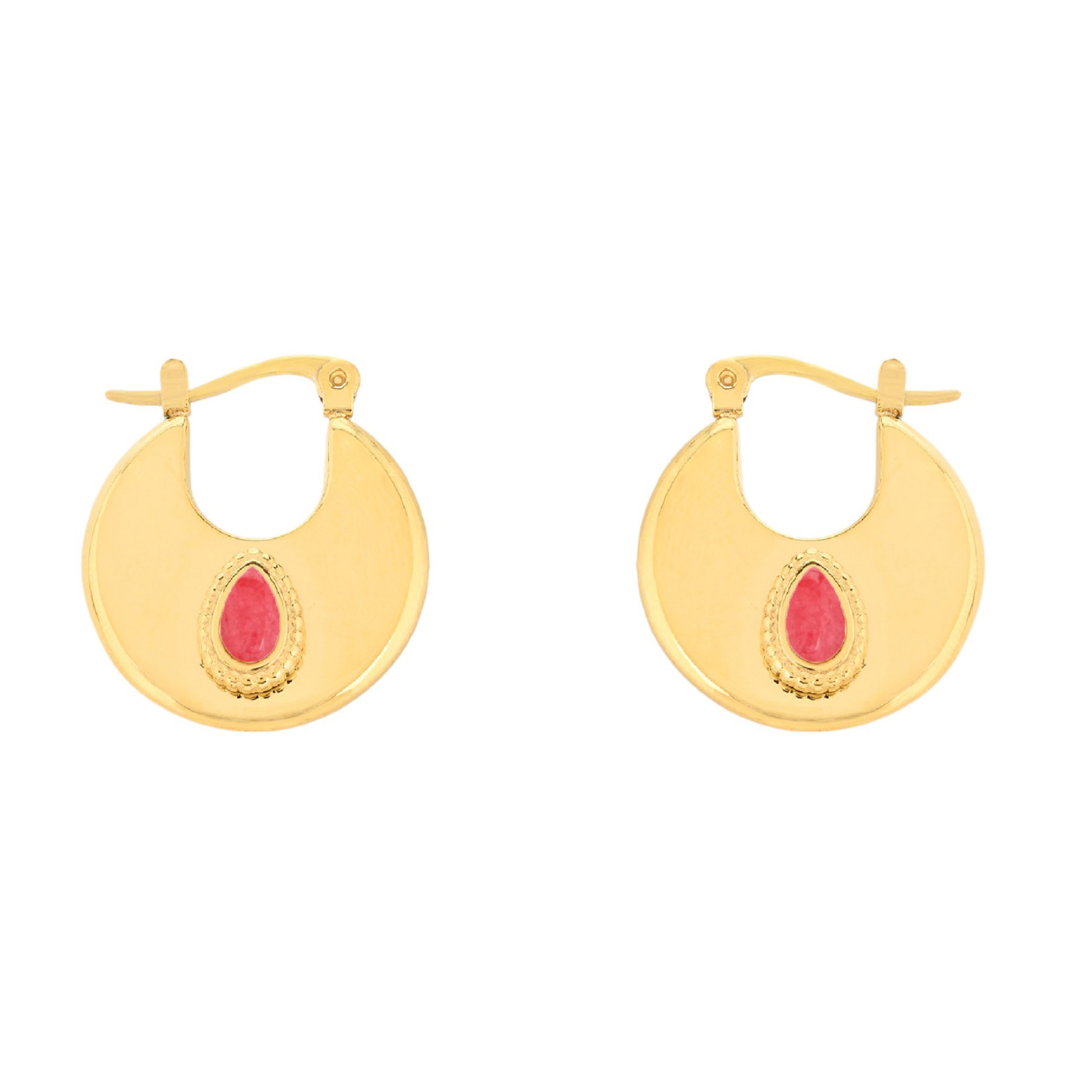 Steel earrings oval GB