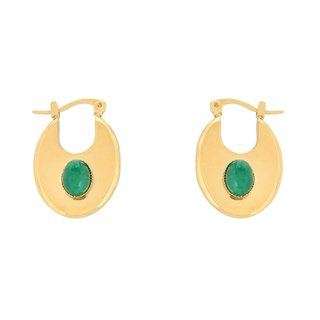 Pendientes en acero oval simple GB