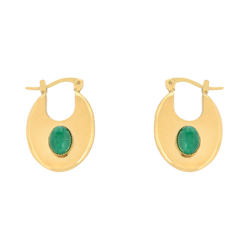 Pendientes en acero oval simple GB