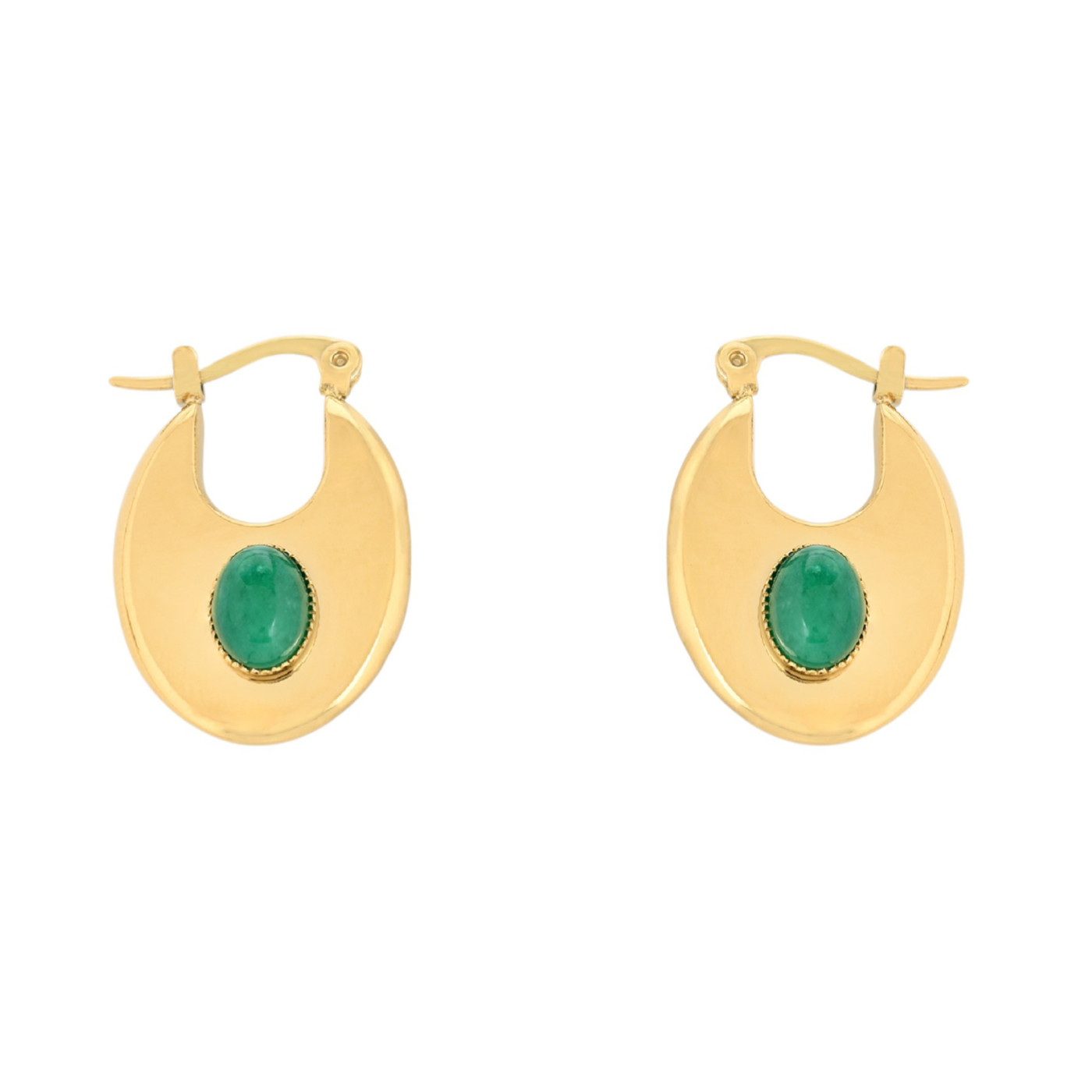 Steel earrings oval simple GB