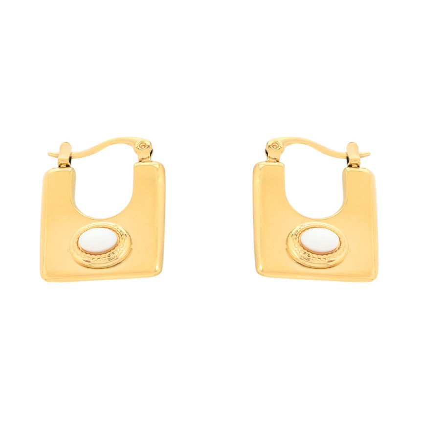 Pendientes en acero cuadrado GB