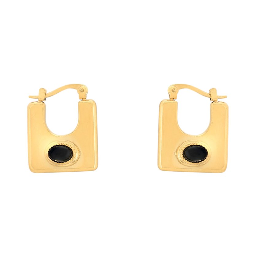 Pendientes en acero cuadrado GB