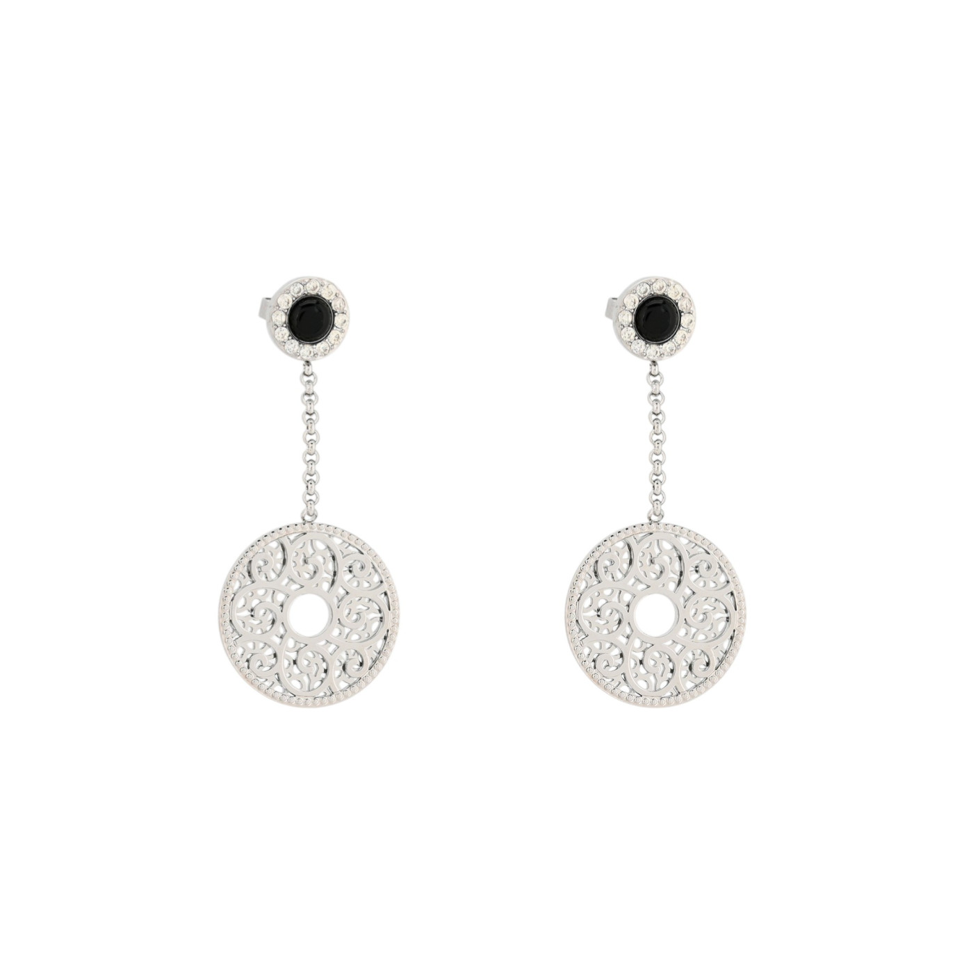 Pendientes en acero textura y piedra GB
