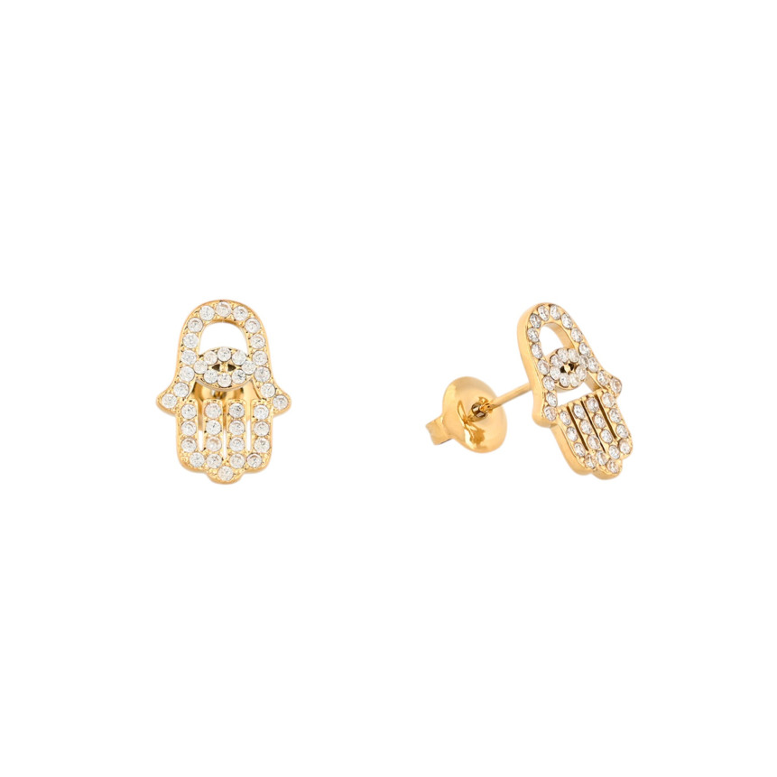 Pendientes en acero mano GB