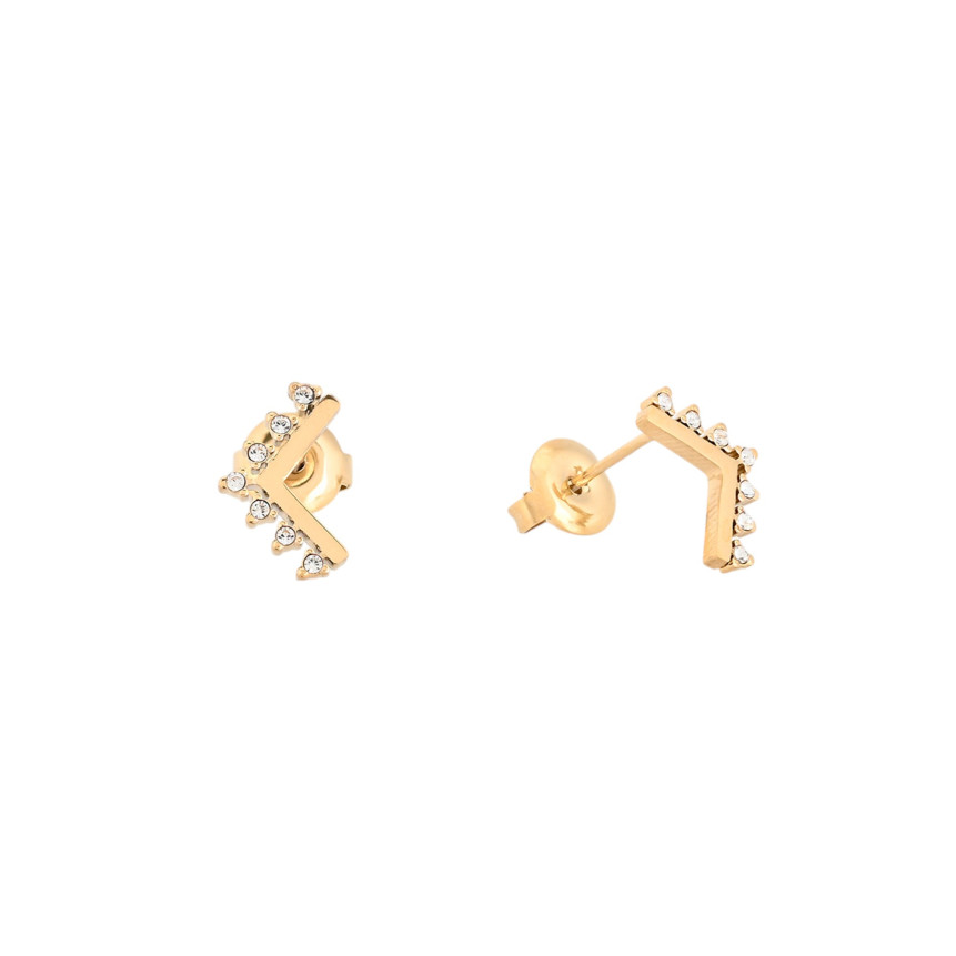 Boucle d\'oreilles acier en v GB
