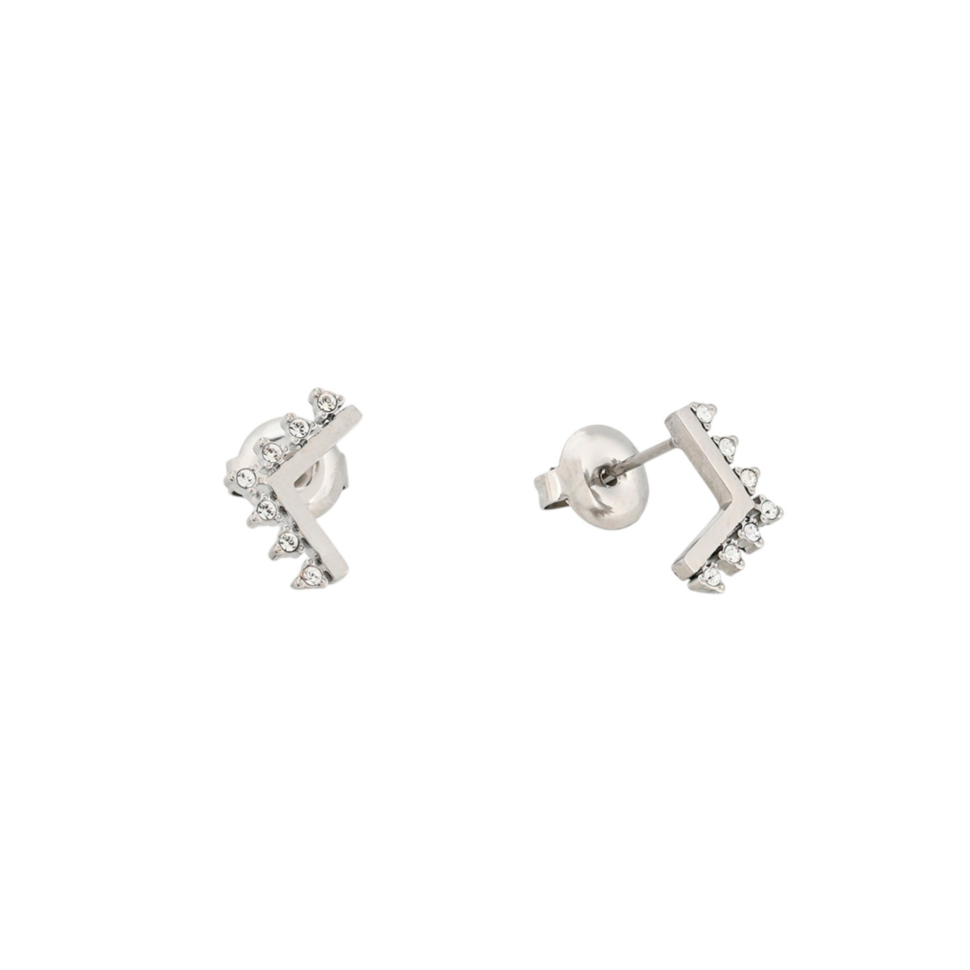 Boucle d\'oreilles acier en v GB