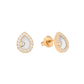 Pendientes en acero con nácar oval GB
