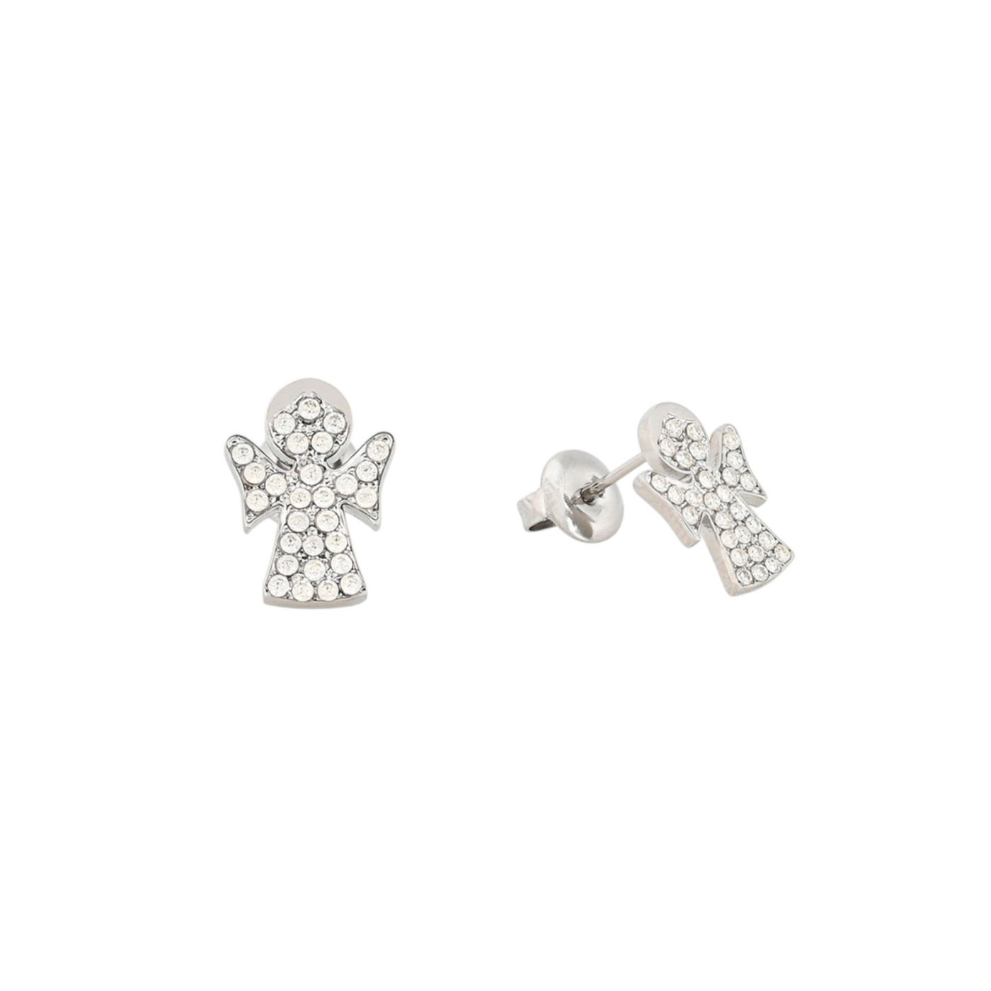 Boucles d\'oreilles en acier ange brillants GB