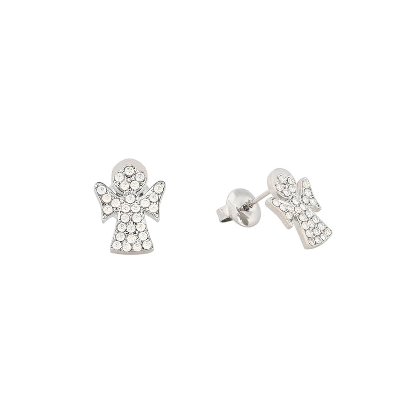 Pendientes en acero ángel brillantes GB