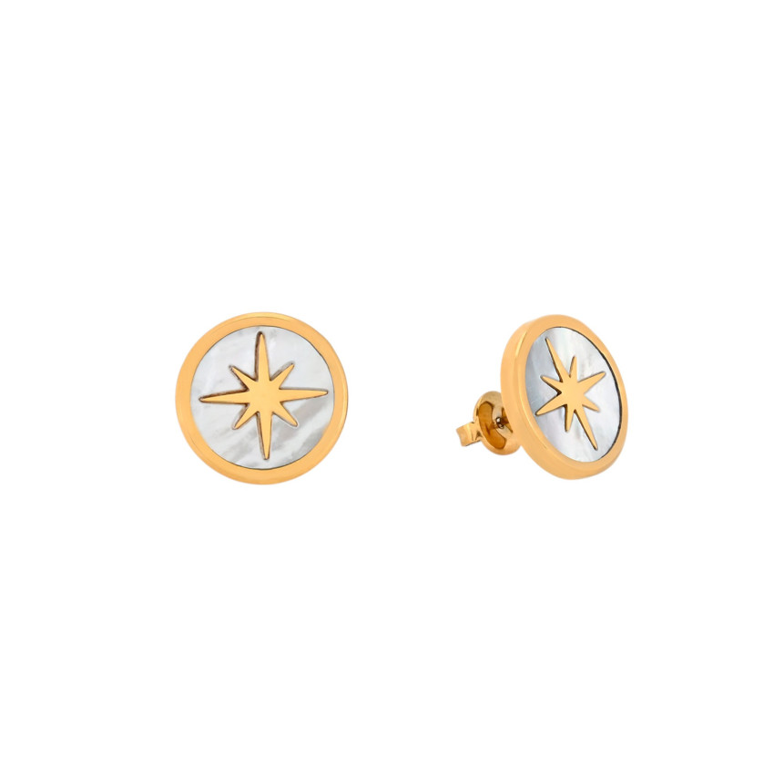 Pendientes en acero estrella GB