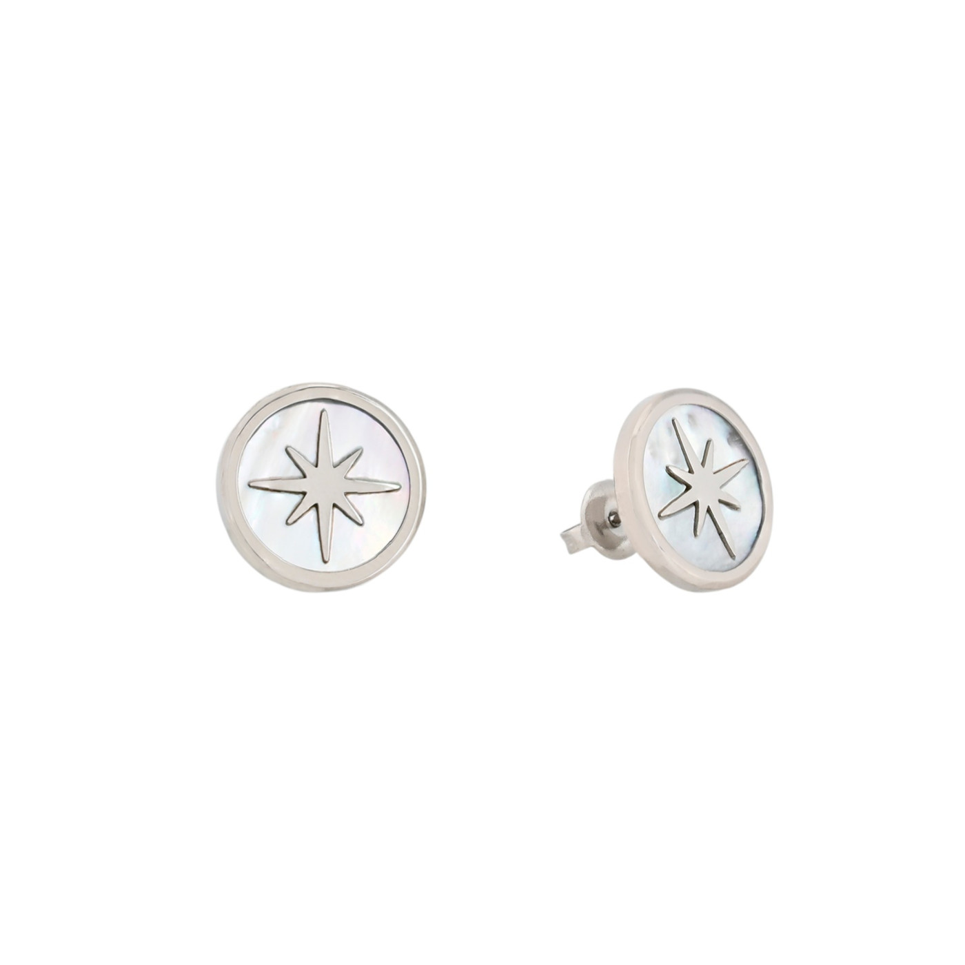 Boucles d\'oreilles en acier étoile GB