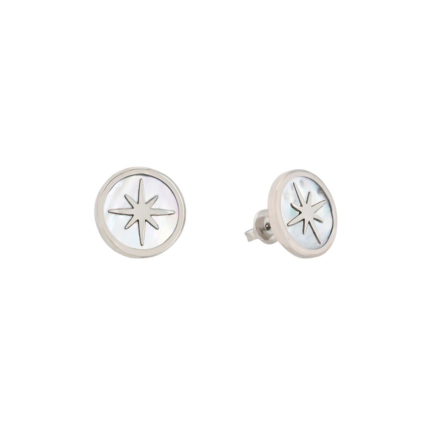 Boucles d'oreilles en acier étoile GB