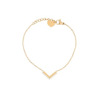 Delicate bracelet zirconias with V
