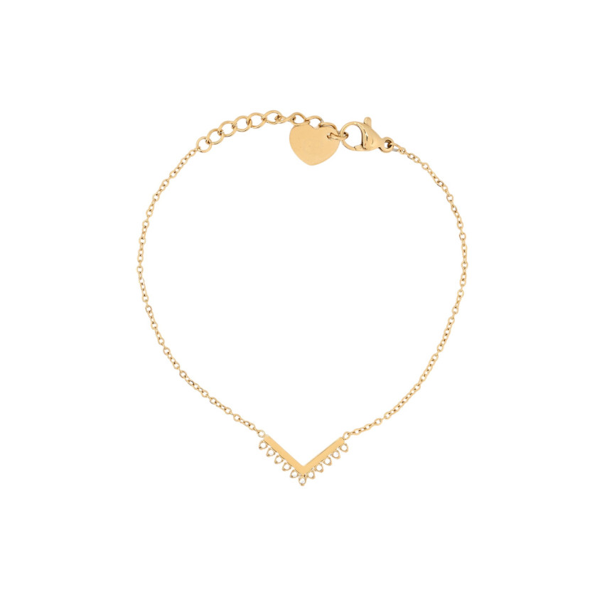 Delicate bracelet zirconias with V