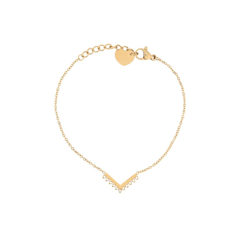 Delicate bracelet zirconias with V