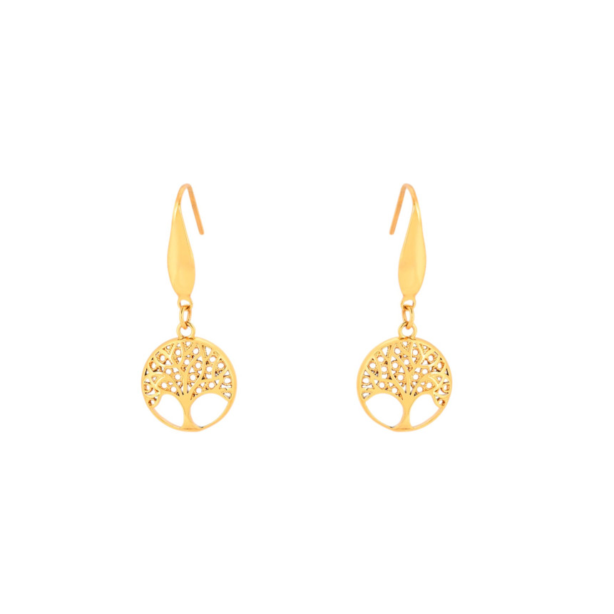Gold plated earrings tree of life GB