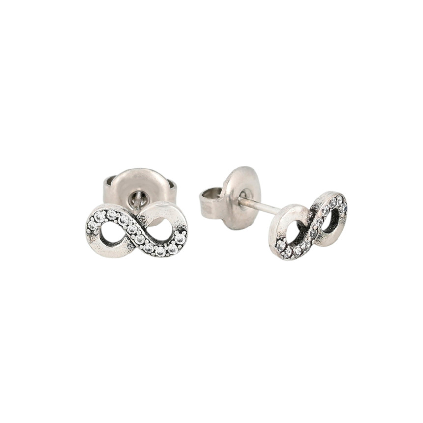 Rhodium earrings infinite GB