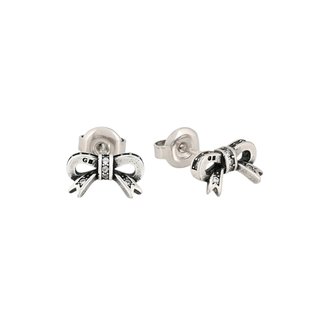 Boucles d'oreilles en rhodium nœud GB