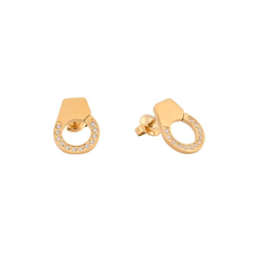 Steel earrings handcuffs GB
