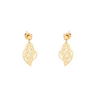Steel earrings coração de viana GB